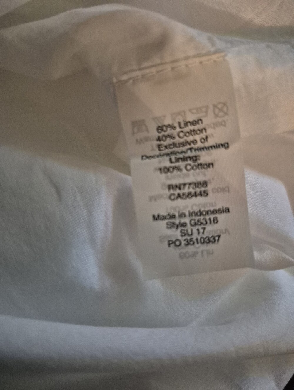 J. Crew NWT Floral Embroidered Linen/ Cotton White Tunic Dress 4 - Picture 5 of 5